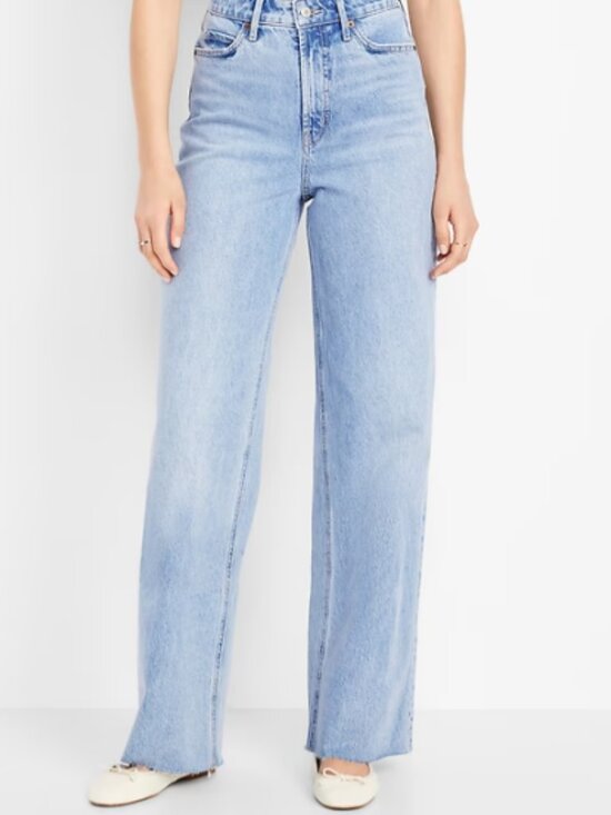 Old Navy Denim - Old Navy Light Wash Wide Leg Jeans - Pale Blue Denim